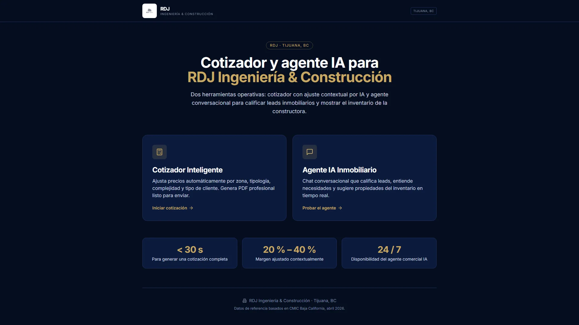 Cotizador y agente IA de RDJ