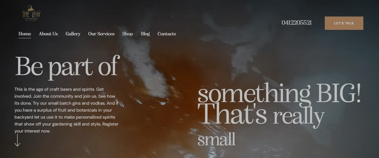 Sitio web de The Law Artisan Distillery