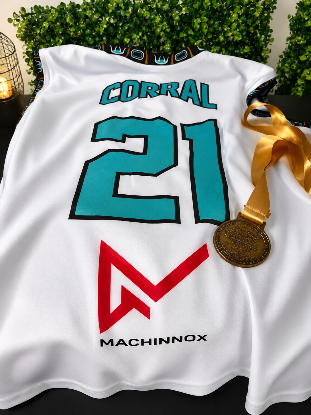 Jersey de campeón con medalla